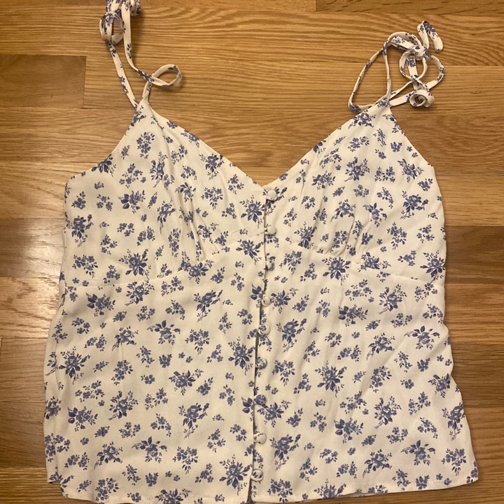 Reformation tank top. Tie shoulder